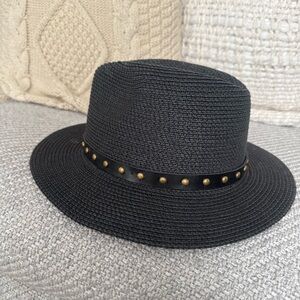 Forever 21 Black Hat with Gold Studs